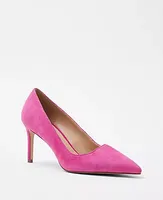 Ann Taylor Suede Pointy Toe Straight Heel Pumps
