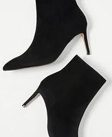 Ann Taylor Straight Stiletto Heel Suede Booties Women's