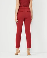 Ann Taylor The High Rise Eva Ankle Pant in Double Knit - Curvy Fit Size 2 Bright Brick Women's