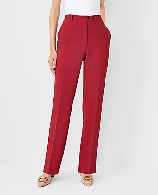 Ann Taylor The Petite Slim Straight Pant in Fluid Crepe