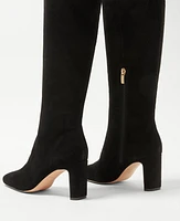 Ann Taylor High Blade Heel Suede Boots Women's