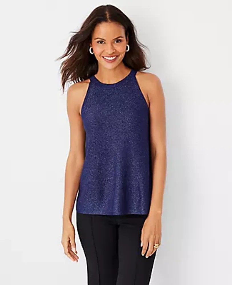 Francesca's Sutton Halter Sweater Tank Top