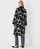 Ann Taylor Giraffe Print Mac Coat Black Women's