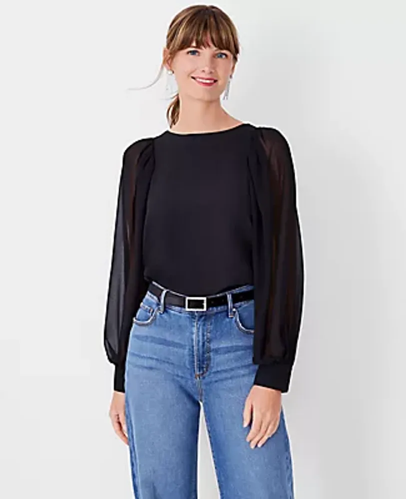 By Anthropologie Wide-Placket Popover Top