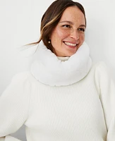 Ann Taylor Faux Fur Snood Winter White Women's