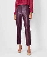 Ann Taylor The High Rise Eva Ankle Pant Faux Leather