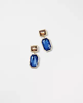 Ann Taylor Double Crystal Drop Earrings