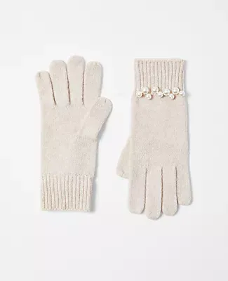 Ann Taylor Pearlized Embellished Gloves