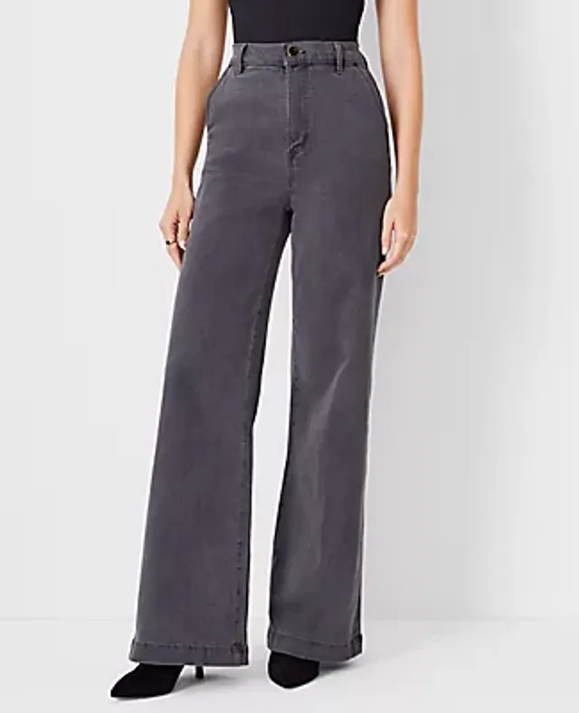 Petite High Rise Trouser Jeans in Classic Rinse Wash