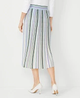 Ann Taylor Striped Full Sweater Skirt Size Medium Fresh Evergreen Women's