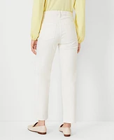 Ann Taylor Petite Straight Jean - Curvy Fit Ivory Women's