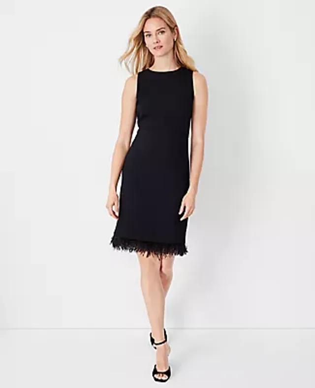NEW Calvin Klein Faux-Suede Lace-Trim Sheath Dress