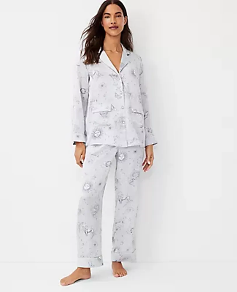 Ann Taylor Studio Collection Celestial Silk Pajama Set