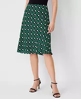 Ann Taylor Floral Tile Bias Slip Skirt