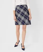 Ann Taylor Plaid A-Line Skirt