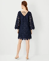 Ann Taylor Studio Collection Lace Boatneck Shift Dress Night Sky Women's