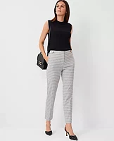 Ann Taylor The Button Tab Eva Ankle Pant Plaid