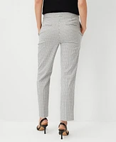 Ann Taylor The Button Tab Eva Ankle Pant Plaid Neutral Multi Women's