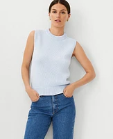 Ann Taylor Textured Sweater Shell Top Women's