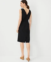 Ann Taylor Double V Sheath Dress Black Women's