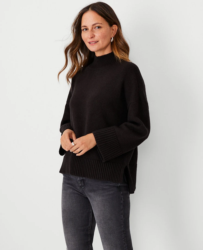 Ann Taylor Relaxed Mock Neck Sweater Women's