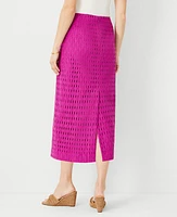 Ann Taylor Eyelet A-Line Skirt Magenta Shadow Women's