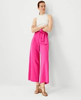 Ann Taylor The Tie Waist Wide Ankle Pant Women's