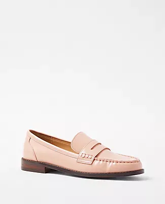 Ann Taylor AT Weekend Leather Penny Loafers