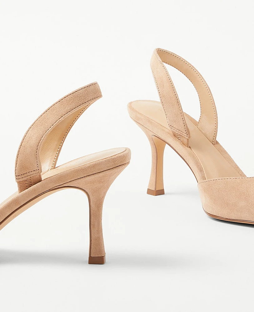 Ann Taylor Kerry Suede Pumps Dominican Sand Women's