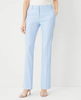 Ann Taylor The Mid Rise Straight Pant Linen Twill