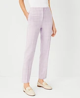 Ann Taylor The High Rise Ankle Pant Plaid Cool Lotus-Baguette Women's