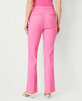 Ann Taylor The High Rise Slim Straight Pant Linen Blend Lipstick Women's