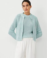 Ann Taylor Studio Collection Shimmer Cardigan Mint Froth Women's