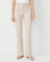 Ann Taylor The Sophia Straight Pant in Textured Crosshatch