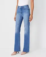 Ann Taylor Tall Mid Rise Boot Jeans in Light Wash