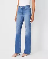 Ann Taylor Petite Mid Rise Boot Jeans in Light Wash