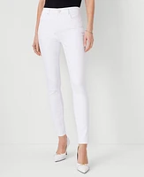 Ann Taylor Mid Rise Skinny Jeans White - Curvy Fit Women's