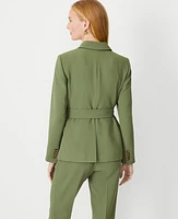 Ann Taylor The Petite Belted Blazer Crepe Women's