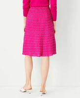 Ann Taylor Dotted Slip Skirt Hot Pink Poppy Women's