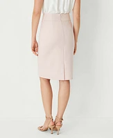 Ann Taylor The High Waist Seamed Pencil Skirt Stretch Cotton Pink Dust Women's