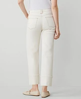 Ann Taylor AT Weekend Mid Rise Boyfriend Jeans Ivory Women's