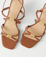 Ann Taylor Ornamental Strappy Leather Sandals Women's