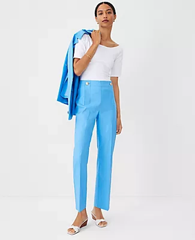 Ann Taylor The Tall Pencil Sailor Pant Linen Twill