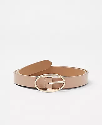 Ann Taylor Oval Buckle Leather Belt