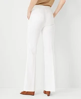 Ann Taylor The Petite High Rise Trouser Pant Linen Blend White Women's