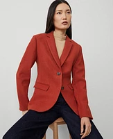 Ann Taylor The Greenwich Blazer Basketweave Fresh Clay Women's