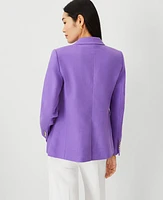 Ann Taylor The Petite Hutton Blazer Pique Violet Women's