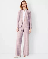 Ann Taylor The High Rise Wide Leg Pant Plaid