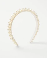 Ann Taylor Pearlized Headband Ivory Women's