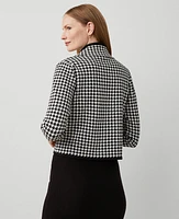 Ann Taylor Houndstooth Jacket Black Women's